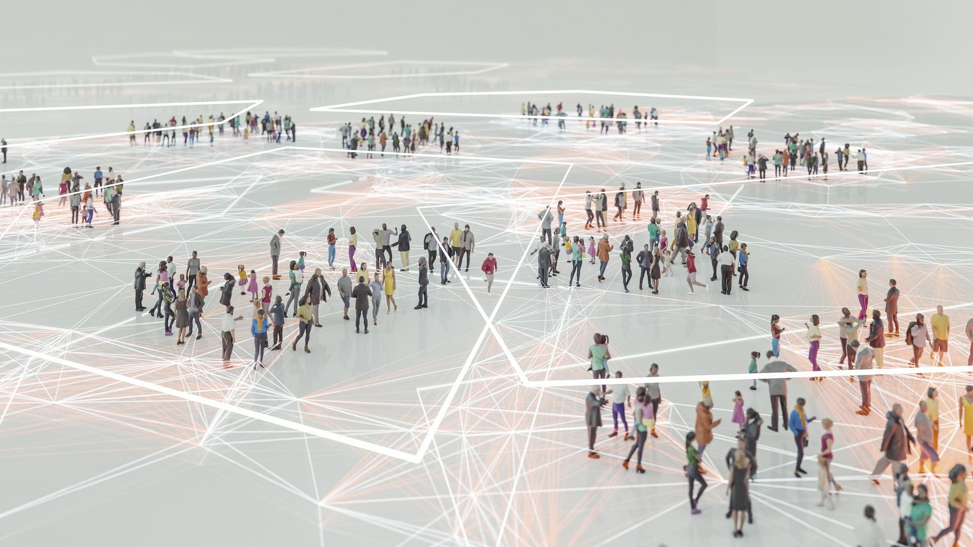 A networked crowd representing HIVE's global network of experts